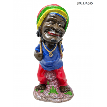Large Jamaican Man Ashtray #5 [LJA5] F - PICKUP ONLY